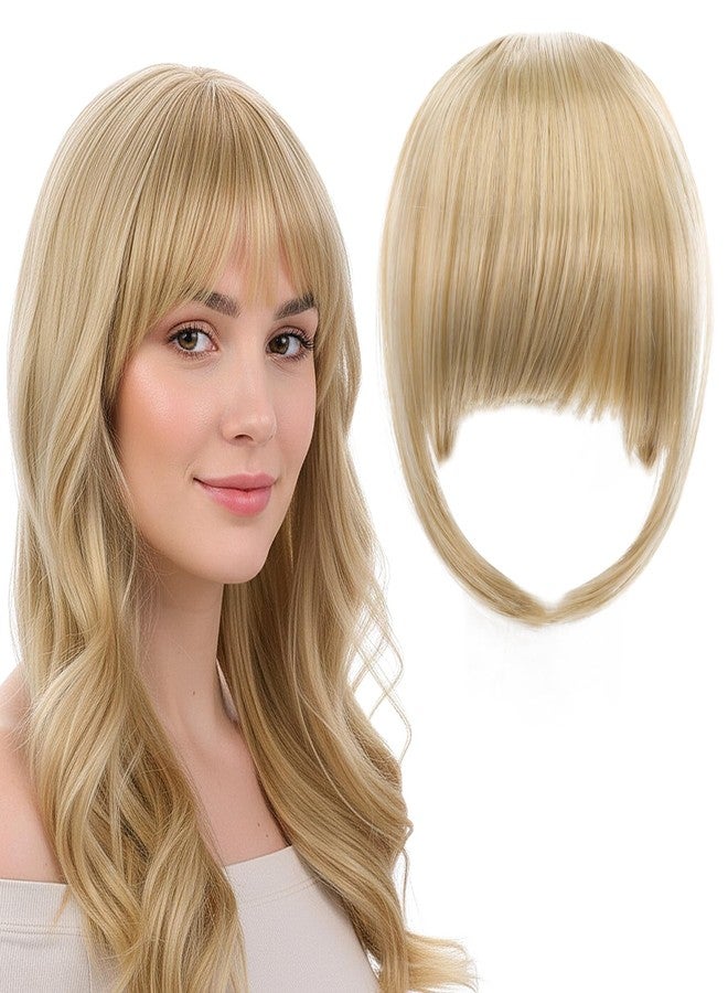YBEATY وصلات شعر YBEATY بمشبك، غرة رمادية فاتحة، غرة صناعية بمشبك مع صدغين، غرة خفيفة، غرة فرنسية صناعية، مشابك شعر، وصلات شعر AirBangs للنساء، وصلات شعر منحنية طبيعية للاستخدام اليومي - Image 1